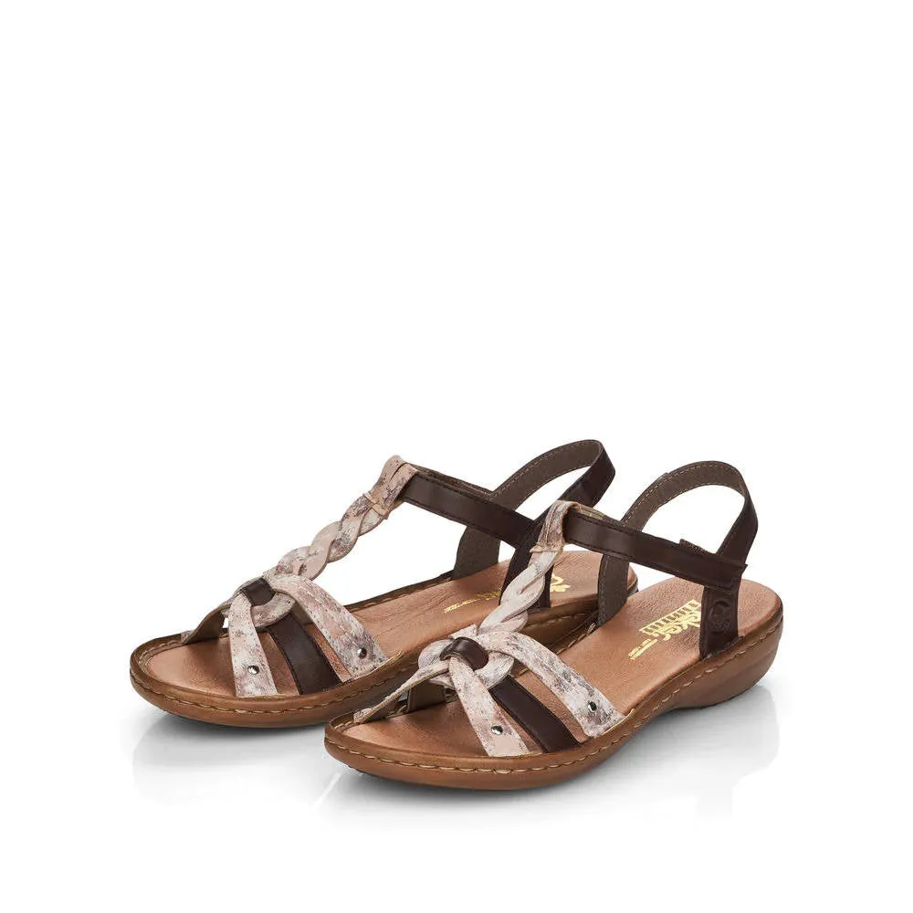 Rieker Womens Regina 38 Rosa Marone