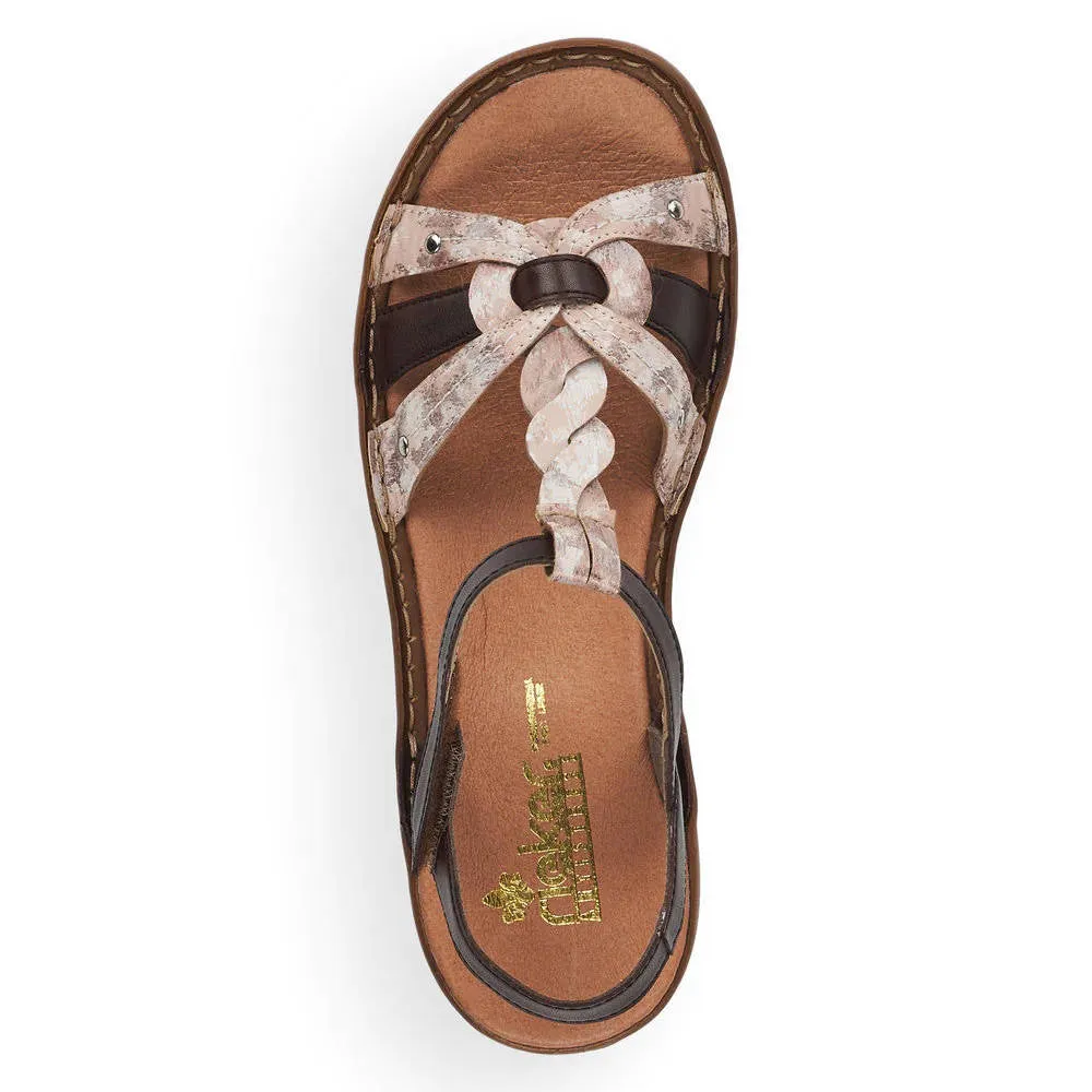 Rieker Womens Regina 38 Rosa Marone