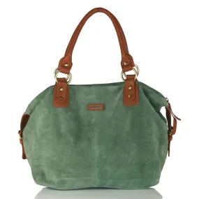 Rimor- Slouchy hobo silky suede bag  #LB08 Green