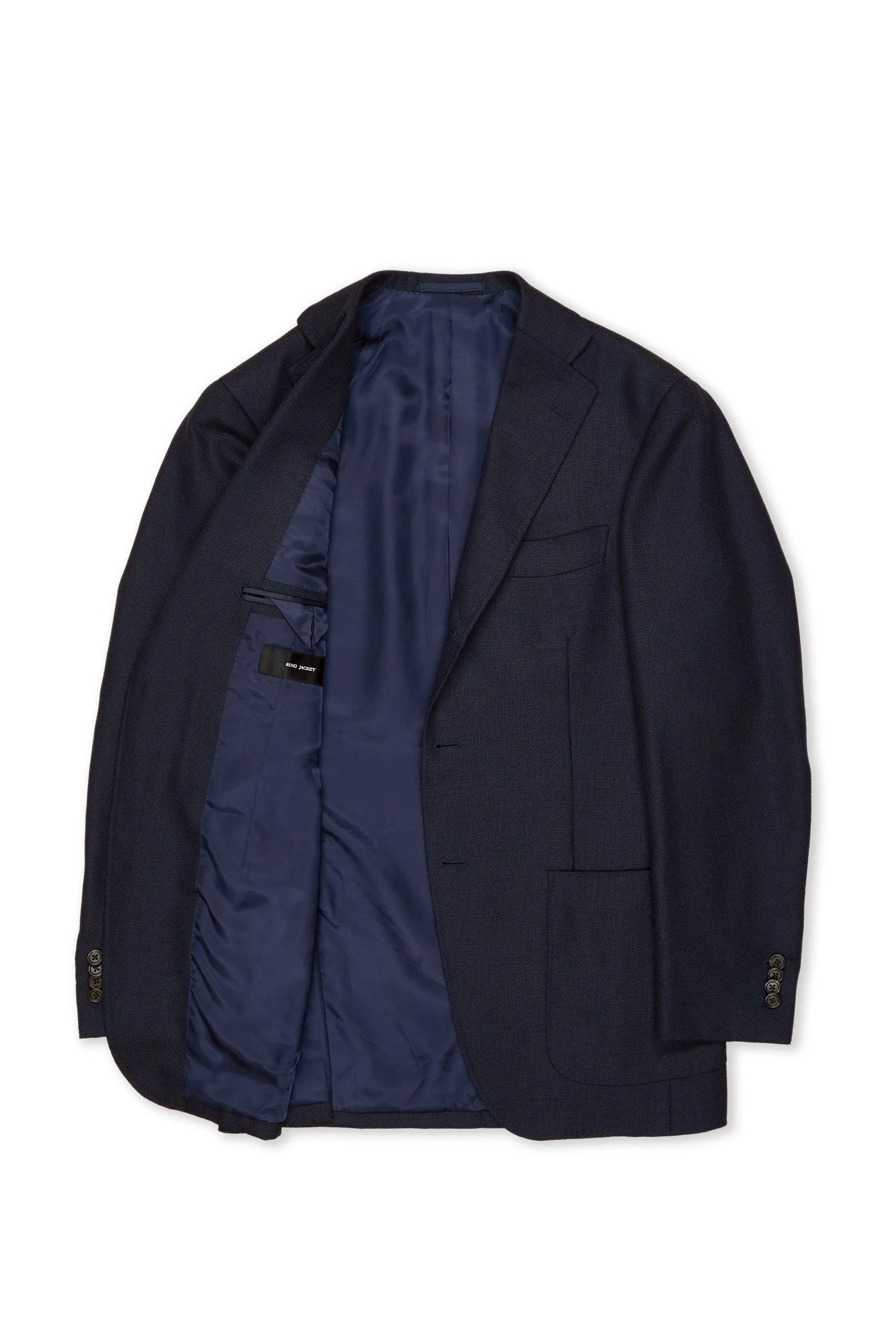 Ring Jacket 184 Navy Hopsack Wool/Mohair Sport Coat