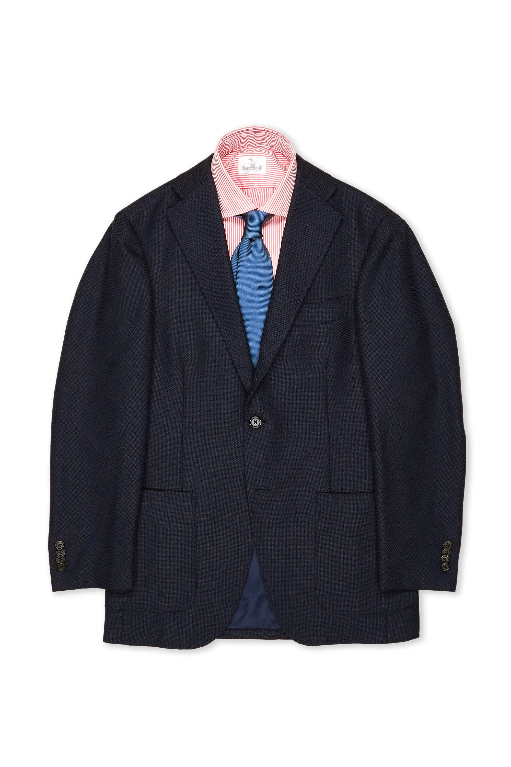Ring Jacket 184 Navy Hopsack Wool/Mohair Sport Coat