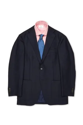 Ring Jacket 184 Navy Hopsack Wool/Mohair Sport Coat