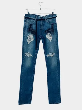 Ripped and Frayed Jeans