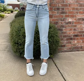 Risen Crop Flare Jeans