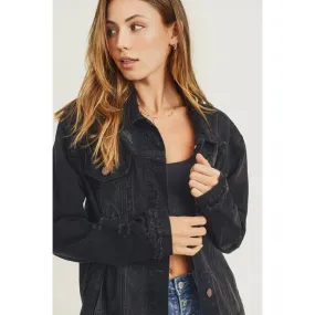Risen NWT Distressed Denim Jacket - Size XL