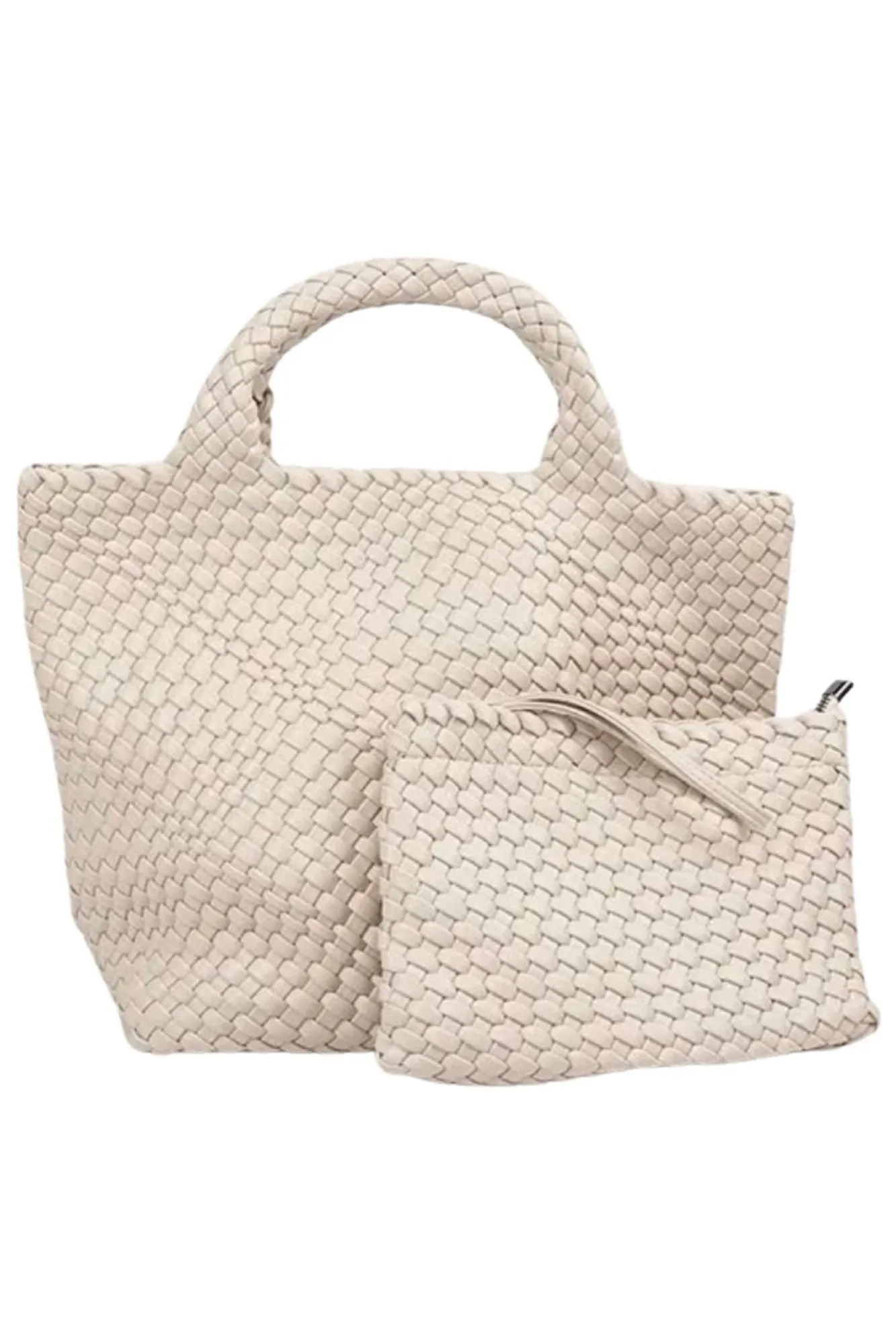Rita Ratskoff- Woven Neoprene Crossbody Tote