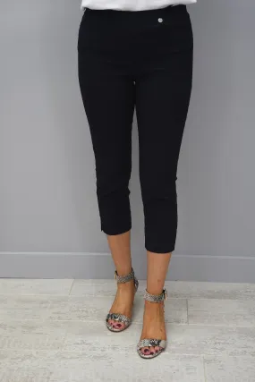 Robell Rose 07 Cropped Trousers Navy 69 - 51636 5499
