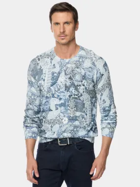 Robert Grahama Long Sleeve Knit Valtos | Blue
