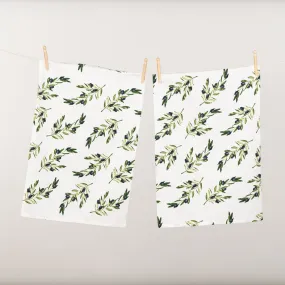 Robinsons Kitchen Towel Twin Pack Luxury Designer Olives Heritage Collection