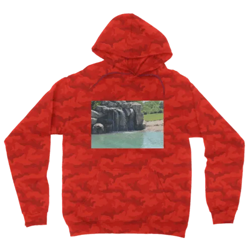 Rock Waterfall Camouflage Adult Hoodie