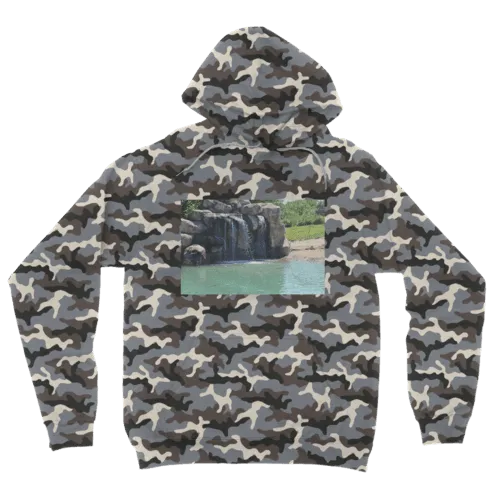 Rock Waterfall Camouflage Adult Hoodie