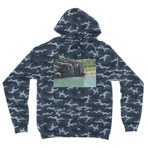 Rock Waterfall Camouflage Adult Hoodie