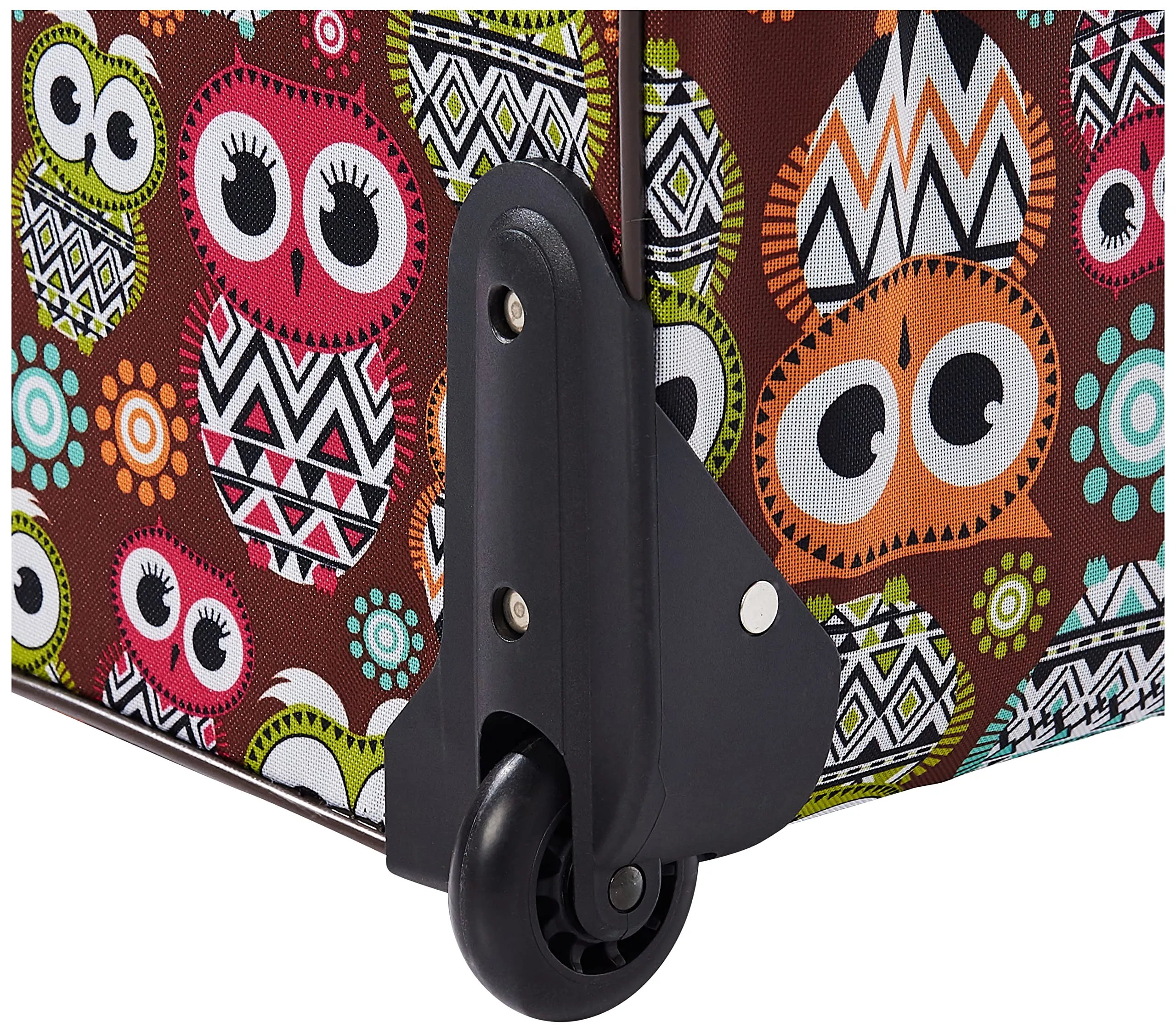 Rockland Jungle Softside Upright Luggage Set, Expandable, Owl, 4-Piece (14/29/24/28)
