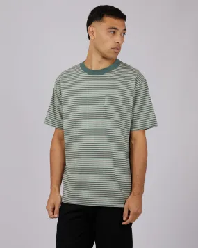 Roller Stripe Tee Pine