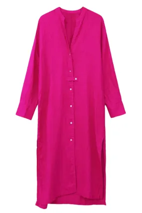 'Ronda' Linen Buttoned Dress