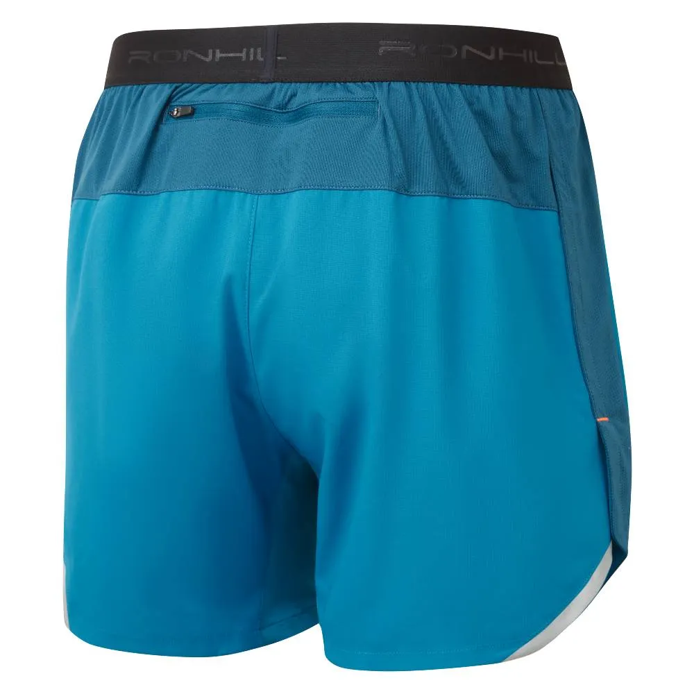 Ronhill Tech 5" Short (Mens) - Petrol/Fluo Orange