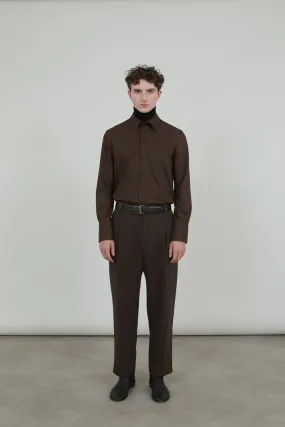Ronin trousers | Chocolate - Virgin wool