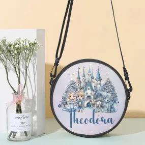 Round Satchel Bag, Christmas, Fairy-tale, Personalised
