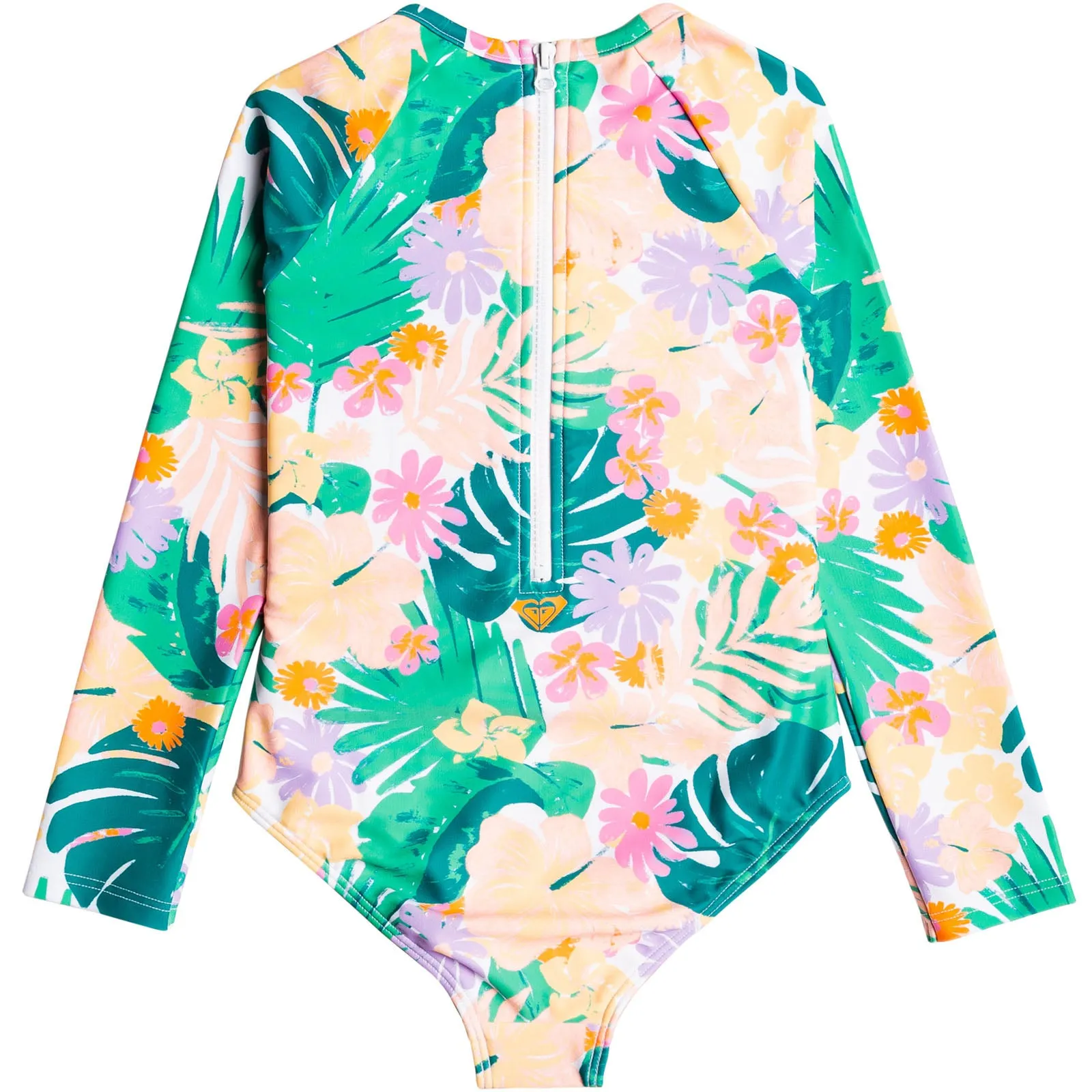 Roxy Kids Paradisiac Island Long Sleeve One Piece Surf Rash Vest - Mint