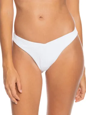 Roxy Rib Roxy Love Cheeky High Leg Bottom-Bright White