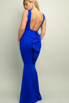 Royal Golden Globe Award Maxi Dress