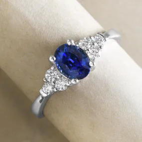 Royal Sapphire And Diamond Ring