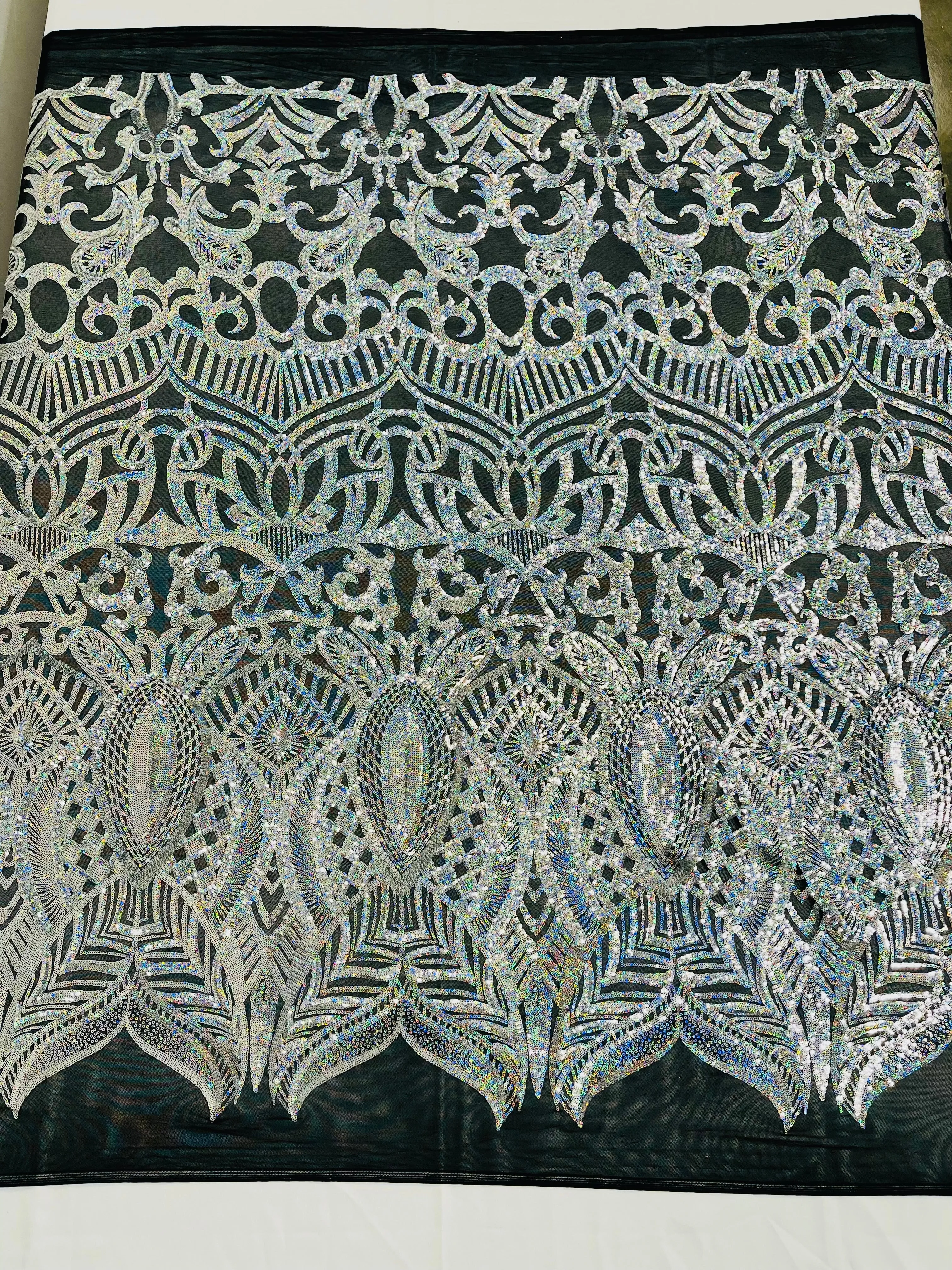 ROYALTY SEQUIN DAMASK (By The Yard)