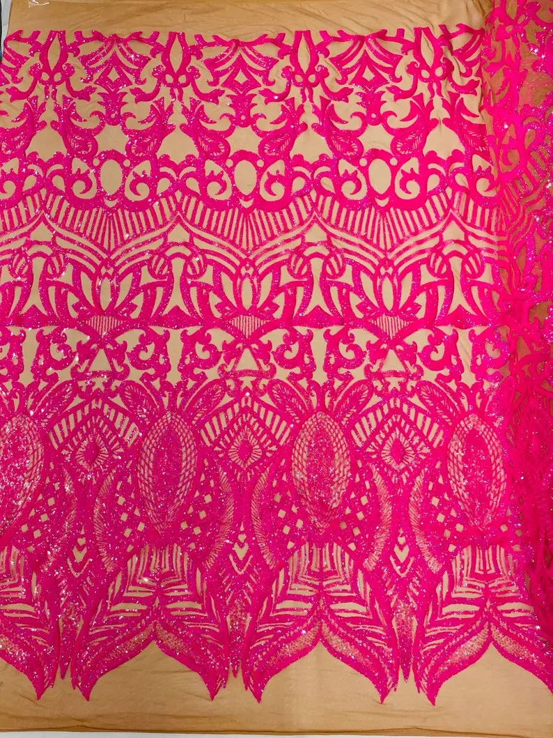 ROYALTY SEQUIN DAMASK (By The Yard)