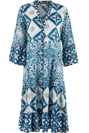 Rubyaya Blue Wesley Midi Dress
