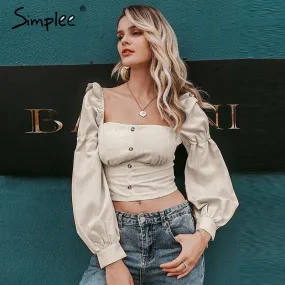 Ruffled off shoulder crop top