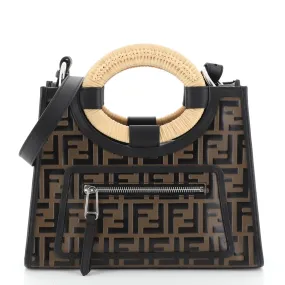 Runaway Tote Logo Embossed Leather Small