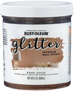 Rust-Oleum 360221 Textured Glitter Paint, Rose Gold, 28 fl-oz, Can :EA: QUANTITY: 1