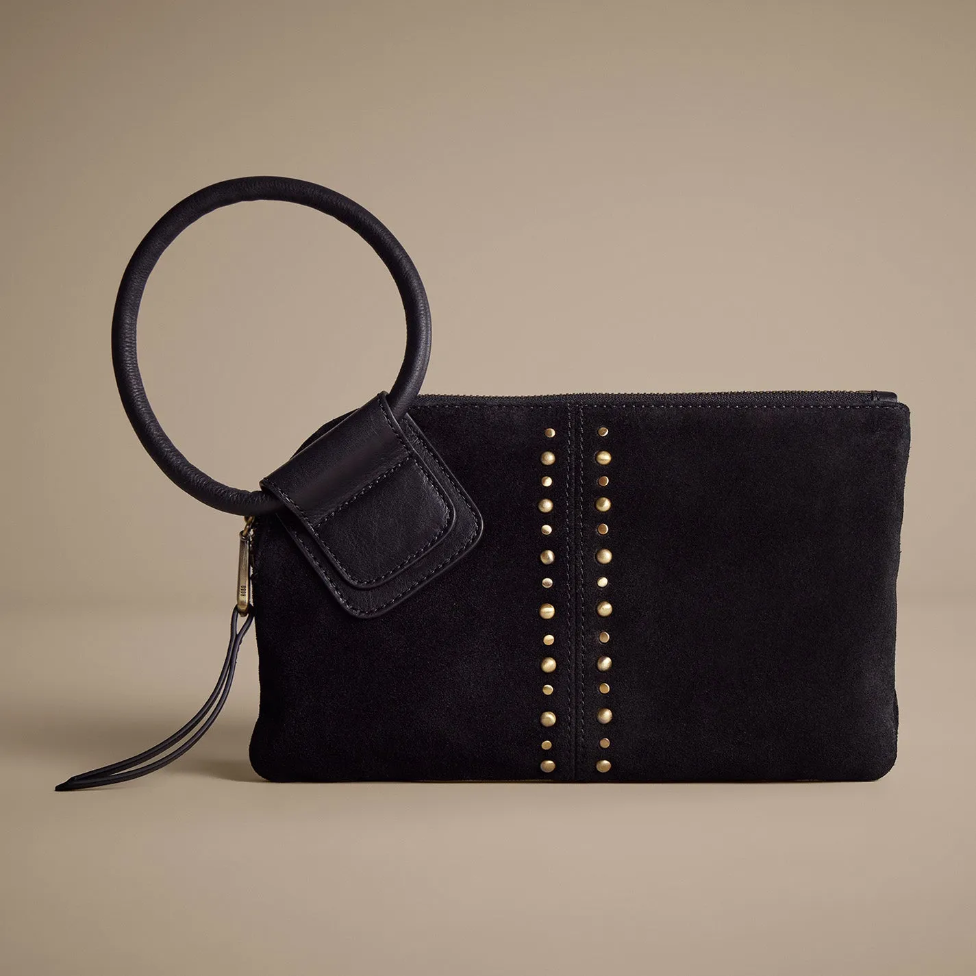 Sable Wristlet In Suede - Black