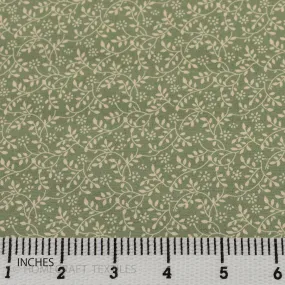 Sage Vine Flutter Cotton Print