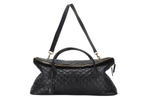 SAINT LAURENT YSL ES GIANT TRAVEL BAG QUILTED LEATHER BLACK COLOR GOLD HARDWARE WITH LOCK&KEYS AND DUST COVER