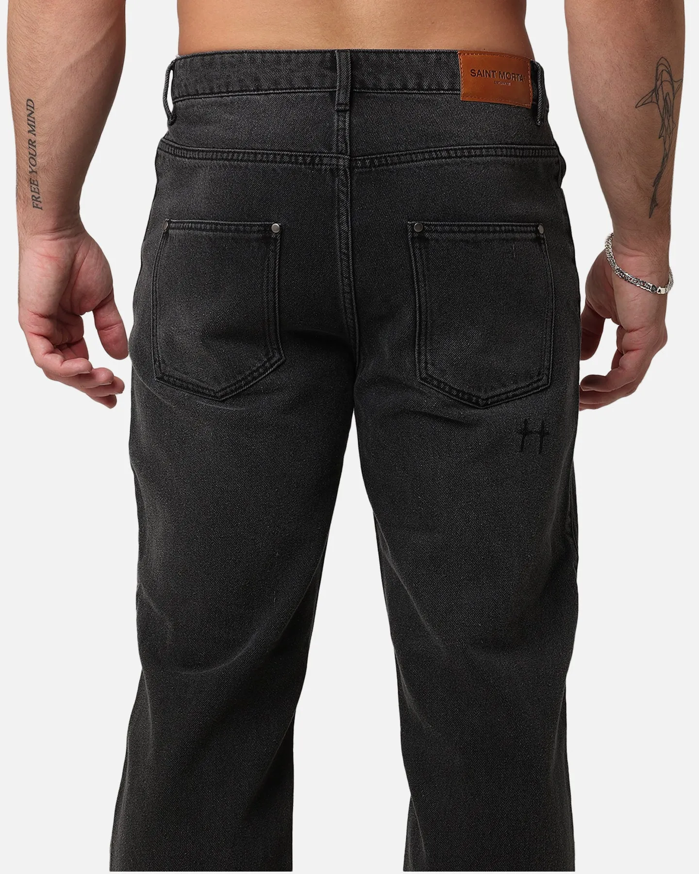 Saint Morta Skeleton Key Psykhe Jeans Black Shadow