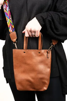 SALE! NGIL Light Brown Faux Leather Gwen Guitar Strap Purse