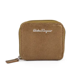 SALVATORE FERRAGAMO Coin Pouch - Gold Lizard