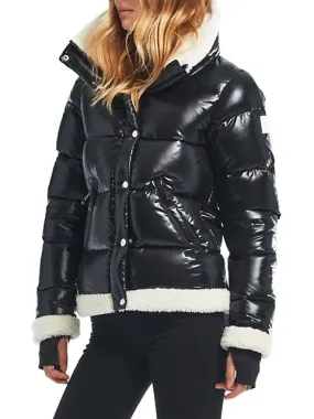 Sam.
 Gigi Shearling-Trimmed Shell Puffer Jacket