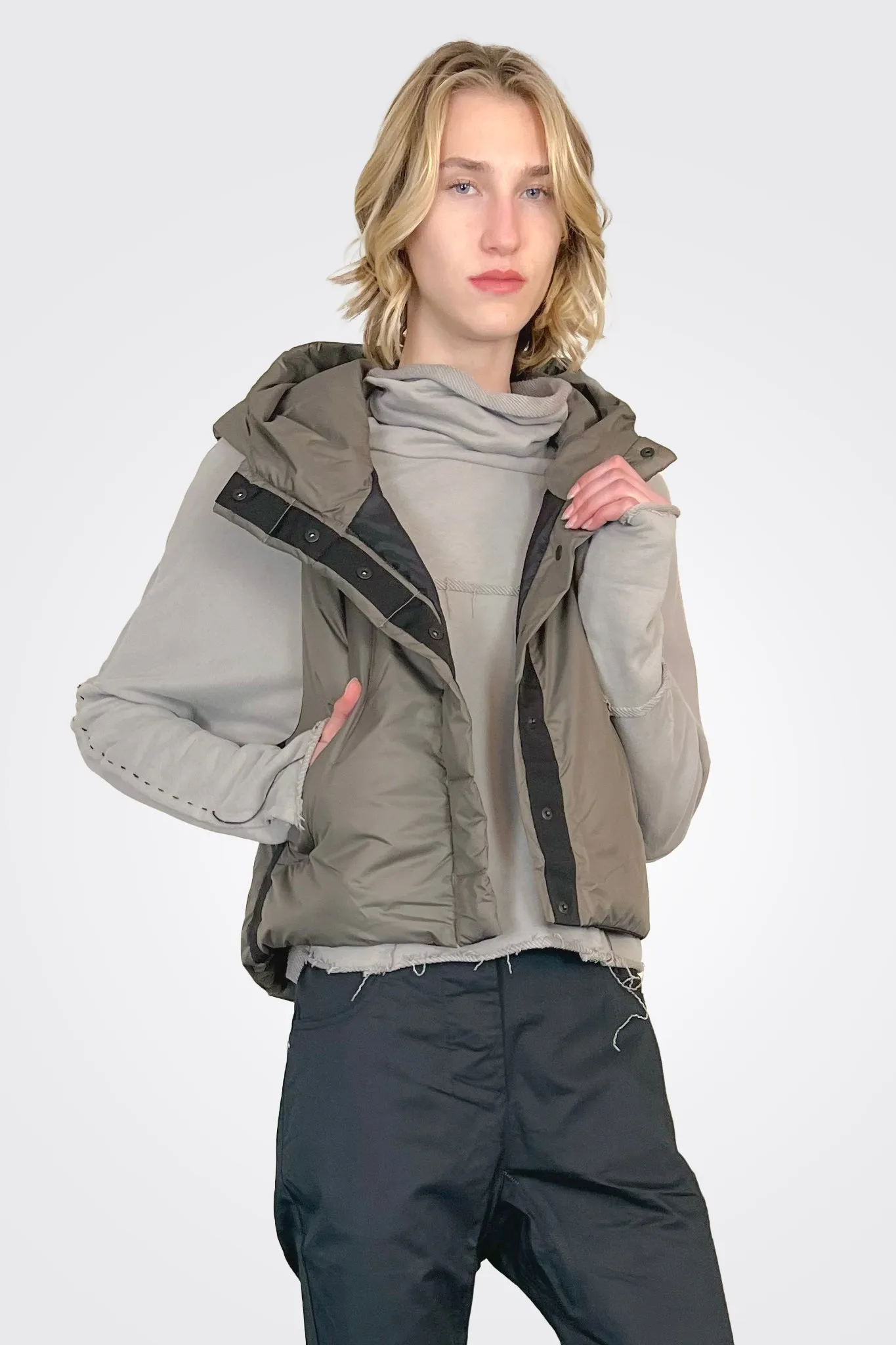 Sanna Puffer Vest - Taupe
