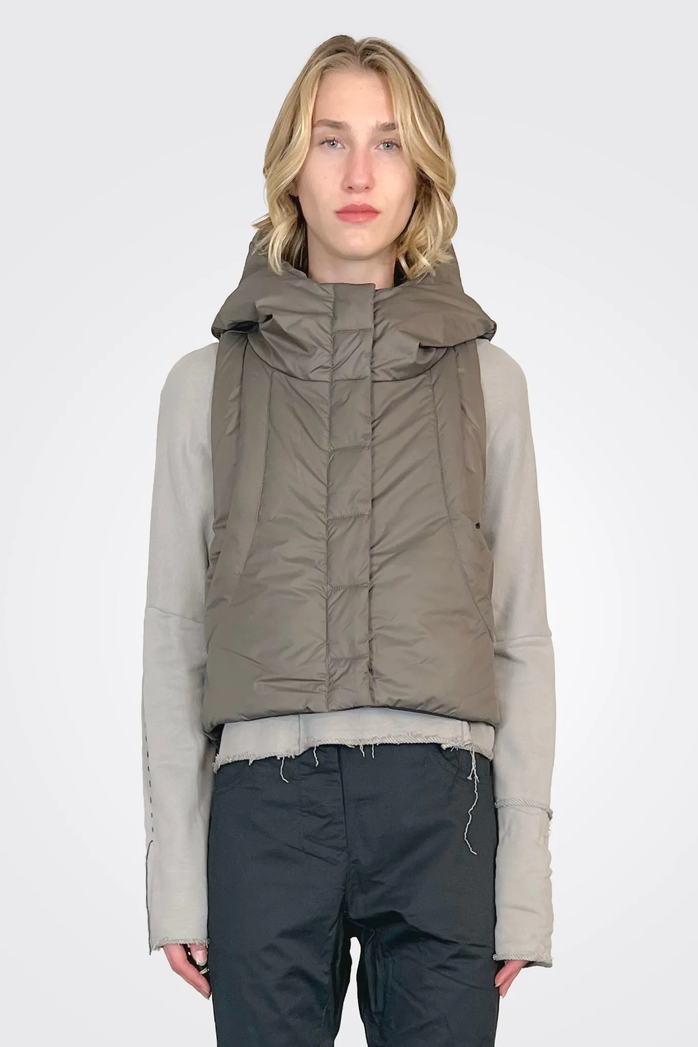 Sanna Puffer Vest - Taupe