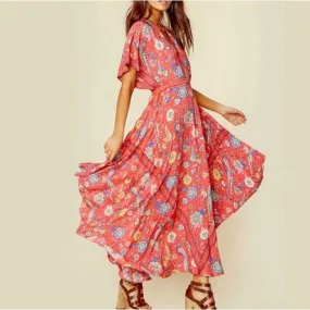 Santorini Boho Maxi Dress