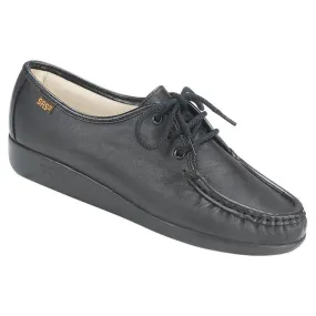 SAS Women's Siesta Lace Up Loafer in Black Wide