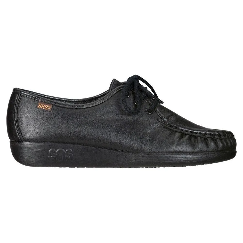 SAS Women's Siesta Lace Up Loafer in Black Wide