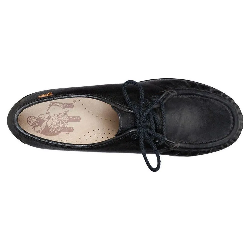 SAS Women's Siesta Lace Up Loafer in Black Wide