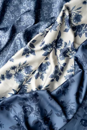 Satin Floral Print Fabric by Yard | Made To Order