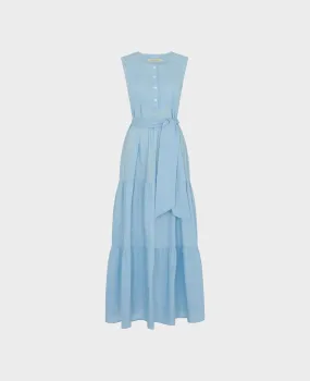 Saville Liberty Cotton Pintuck Tiered Dress