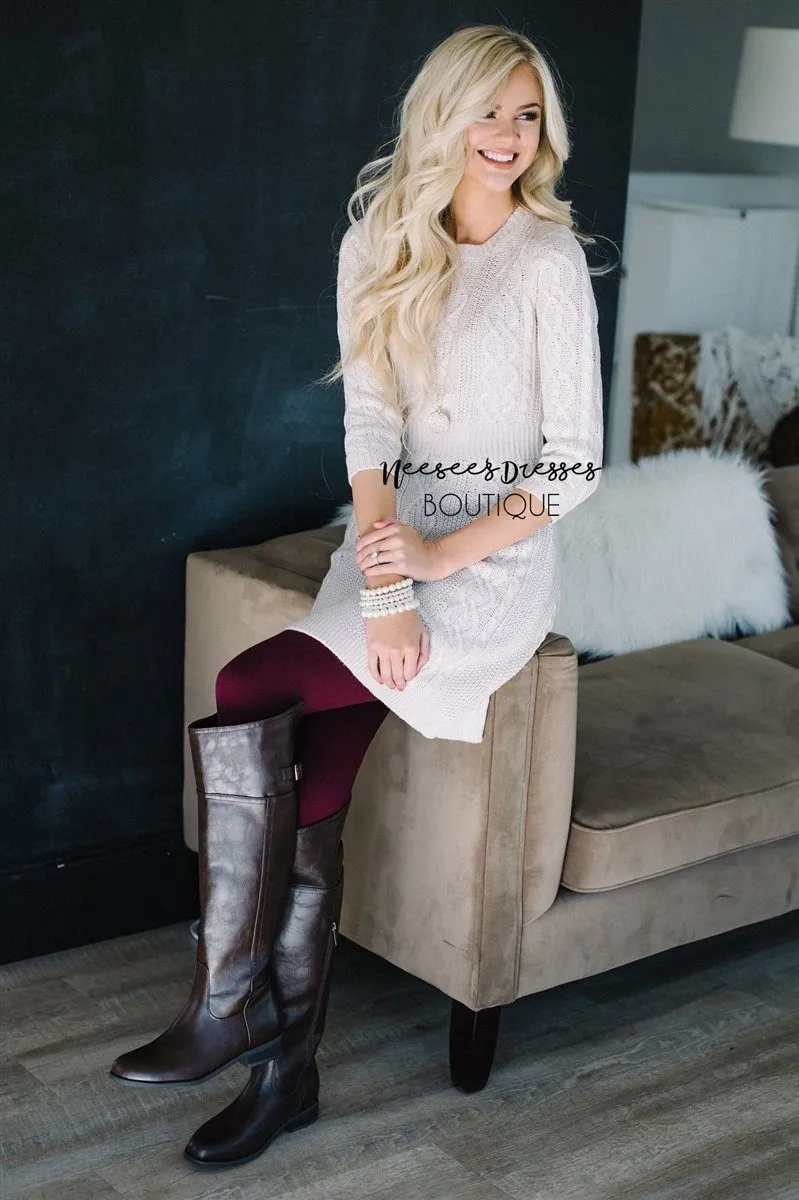 Say it Simply Burgundy Fleece Leggings