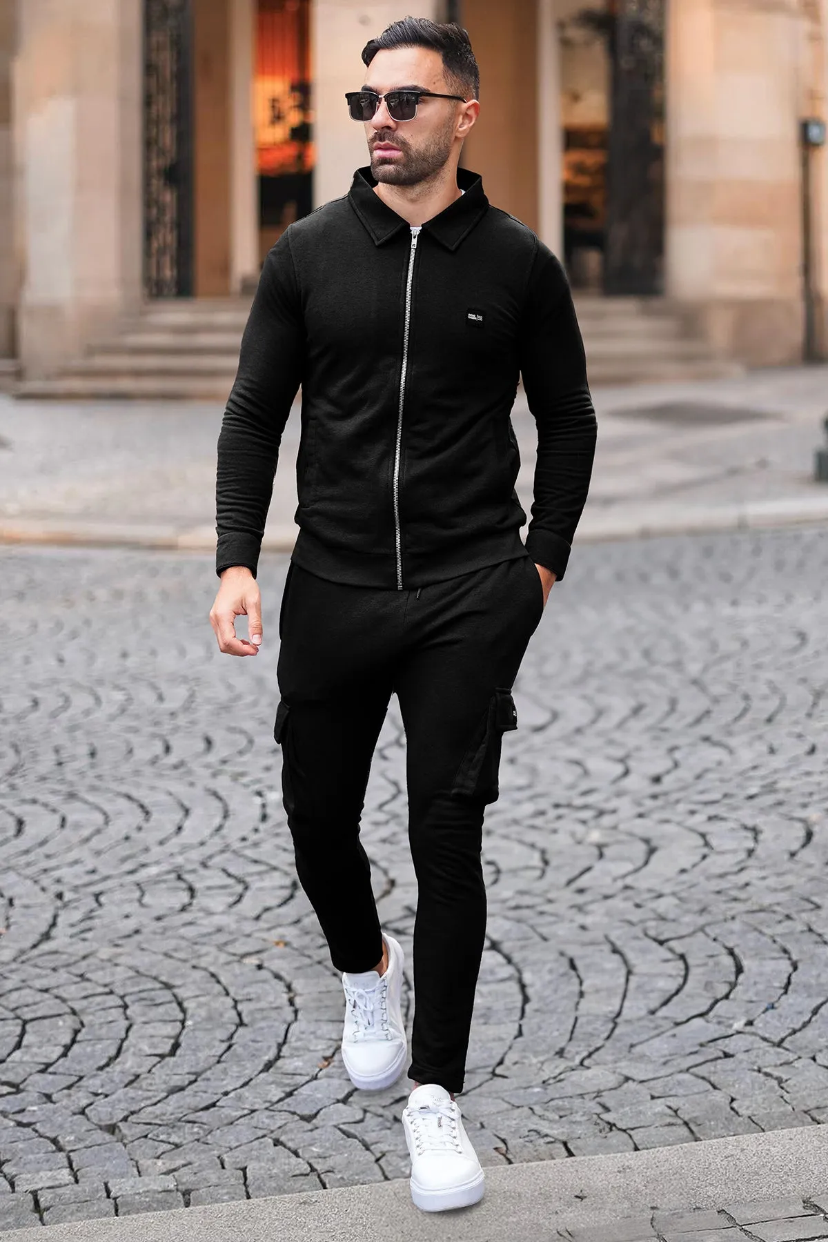 Sclothers Black Zipper Jacket - W23 - MJ0015R