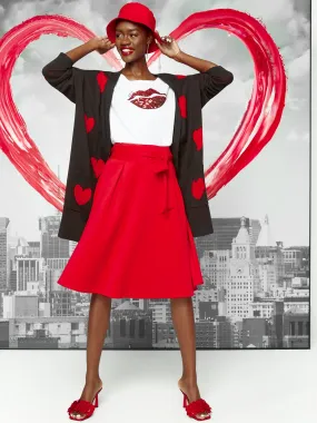 Scuba Tie-Waist Skirt
